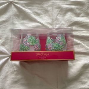 Lilly Pulitzer acrylic wine glass set